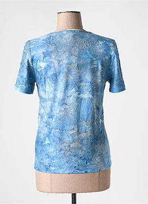 T-shirt col v manches courtes bleu GREGORY PAT femme