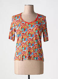 T-shirt imprimé fantaisie manches courtes rouge GREGORY PAT femme