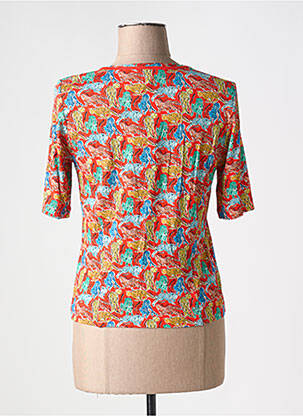 T-shirt imprimé fantaisie manches courtes rouge GREGORY PAT femme