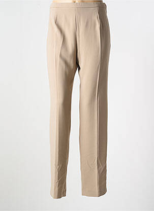 Pantalon droit tissage popeline taille normale beige GUY DUBOUIS femme