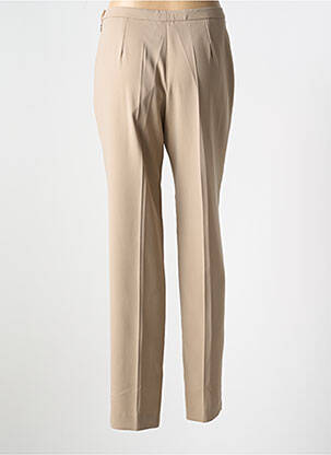 Pantalon droit tissage popeline taille normale beige GUY DUBOUIS femme
