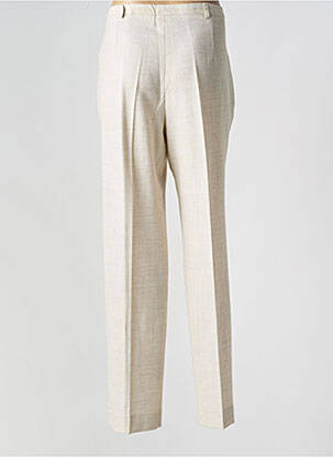 Pantalon droit stretch taille normale beige GUY DUBOUIS femme