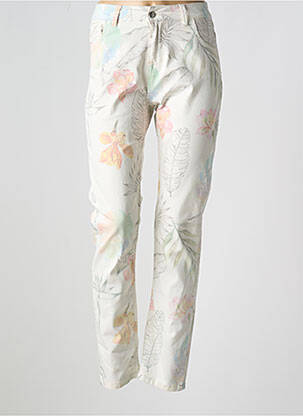 Pantalon slim stretch taille normale blanc GUY DUBOUIS femme