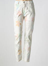 Pantalon slim stretch taille normale blanc GUY DUBOUIS femme