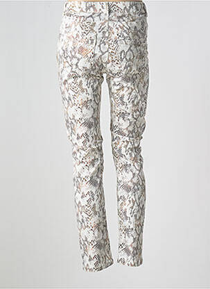 Pantalon slim tissage popeline taille normale blanc GUY DUBOUIS femme