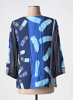 Top imprimé fantaisie manches 3/4 bleu MERI & ESCA femme
