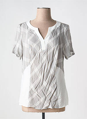 Top imprimé fantaisie manches courtes gris MERI & ESCA femme