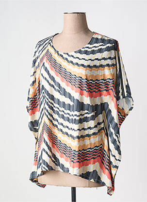 Top imprimé fantaisie manches courtes beige MERI & ESCA femme