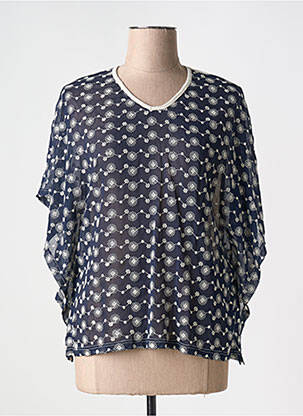 Top coupe fluide manches courtes bleu MERI & ESCA femme