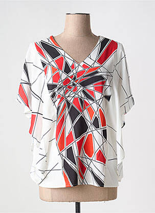 Blouse légère et transparente manches courtes blanc MERI & ESCA femme
