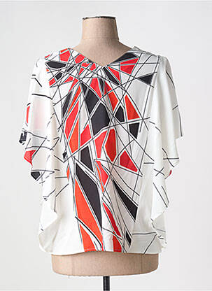 Blouse légère et transparente manches courtes blanc MERI & ESCA femme