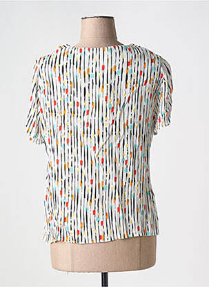 Top manches courtes manches courtes blanc FRANCE RIVOIRE femme