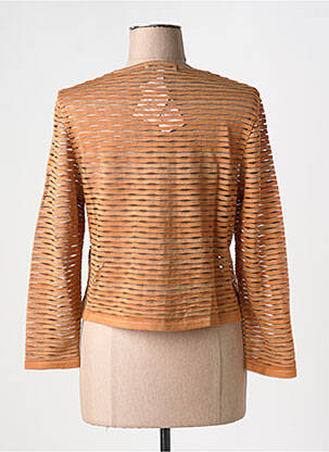Gilet manches longues col rond marron GREGORY PAT femme