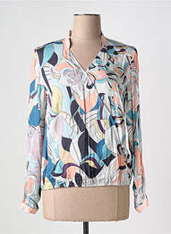 Blouse imprimé fantaisie manches longues bleu MERI & ESCA femme