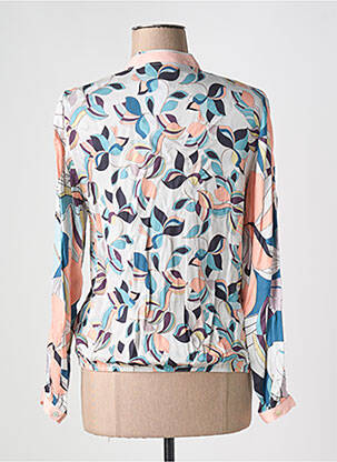 Blouse imprimé fantaisie manches longues bleu GREGORY PAT femme