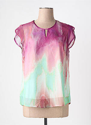 Top imprimé fantaisie manches courtes violet MERI & ESCA femme
