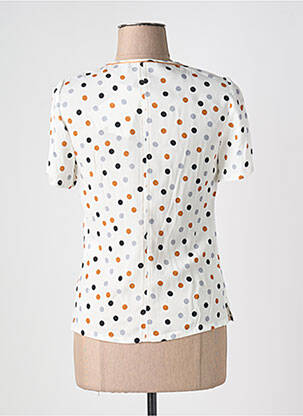 Top imprimé fantaisie manches courtes marron GREGORY PAT femme