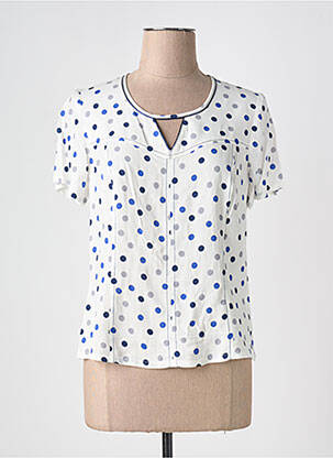 Top imprimé fantaisie manches courtes bleu GREGORY PAT femme
