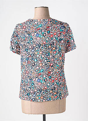 Top imprimé fantaisie manches courtes bleu FRANCE RIVOIRE femme