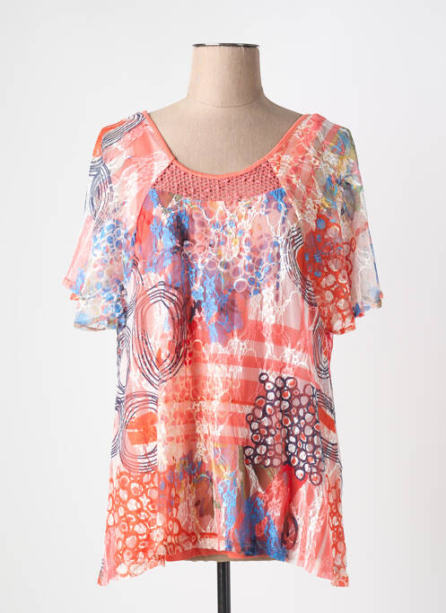 Tunique manches courtes orange GUY DUBOUIS pour femme