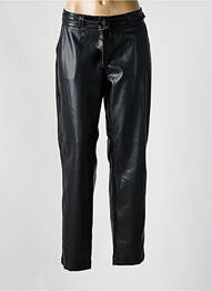 Pantalon chino fermeture zippée sous rabat boutonné taille normale noir PARA MI femme