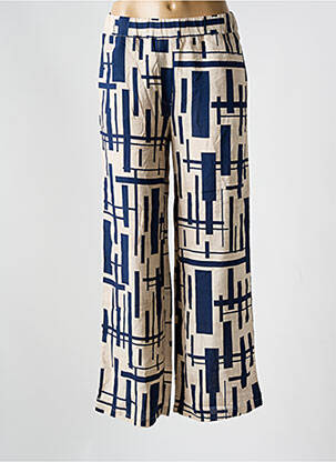 Pantalon large tissage crêpe taille normale bleu ORTO BOTANICO femme