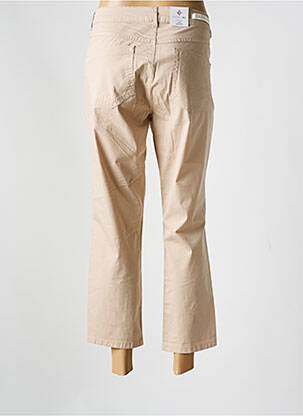 Pantalon 7/8 tissage popeline taille normale beige PARA MI femme