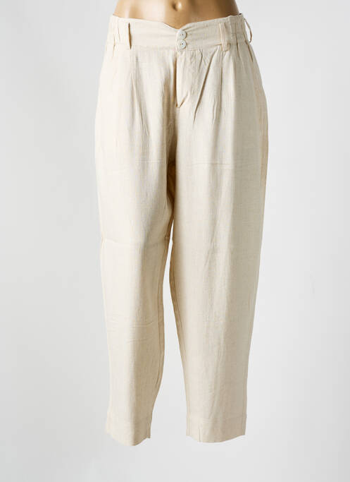 Pantalon droit beige MARINA V pour femme