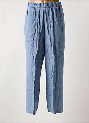 Pantalon droit taille élastique taille normale bleu ORTO BOTANICO femme
