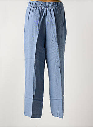 Pantalon droit taille élastique taille normale bleu ORTO BOTANICO femme