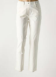 Pantalon slim taille élastique taille normale blanc EAST DRIVE femme