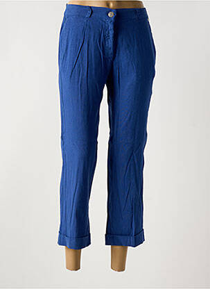 Pantalon 7/8 taille haute taille haute bleu EAST DRIVE femme