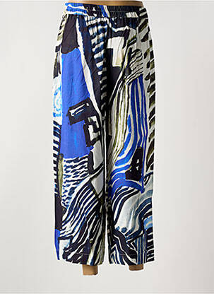 Pantalon 7/8 taille haute taille haute bleu KOKOMARINA femme
