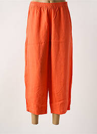 Pantacourt taille élastique taille normale orange KOKOMARINA femme