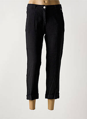 Pantacourt taille élastique taille normale noir EAST DRIVE femme