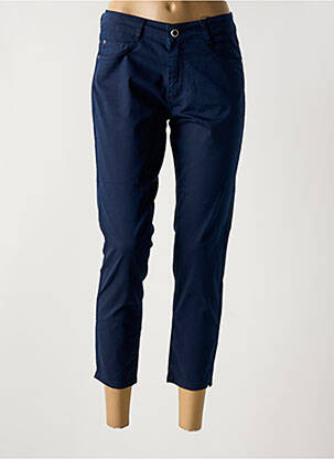Pantacourt stretch taille normale bleu PARA MI femme