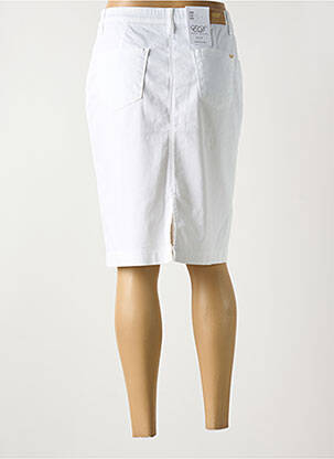Jupe mi-longue stretch blanc EAST DRIVE femme