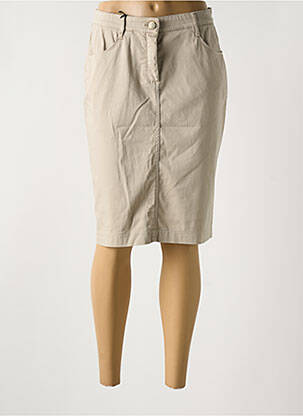 Jupe mi-longue stretch beige EAST DRIVE femme