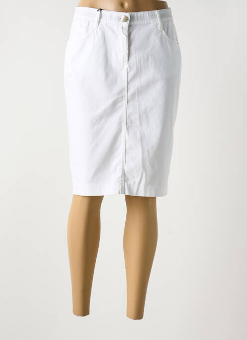 Jupe mi-longue blanc EAST DRIVE pour femme