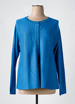 Gilet manches longues col rond bleu COMPAÑIA FANTASTICA femme