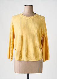 Pull stretch manches 3/4 jaune SEASON femme