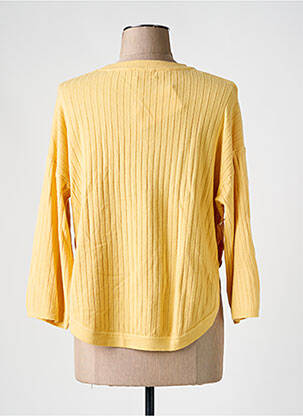 Pull stretch manches 3/4 jaune SEASON femme
