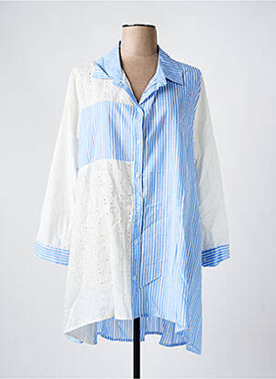 Tunique manches longues bleu PIMENT ROUGE pour femme