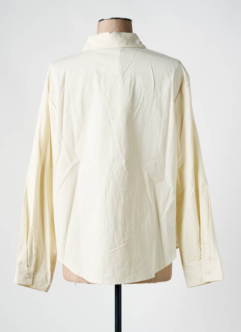 Chemisier coupe cintrée manches longues beige EMILIE.K femme