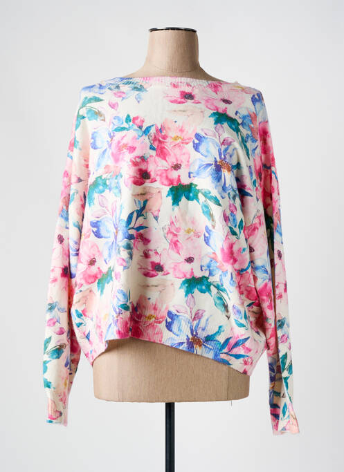 Pull stretch manches longues rose MAELLE femme