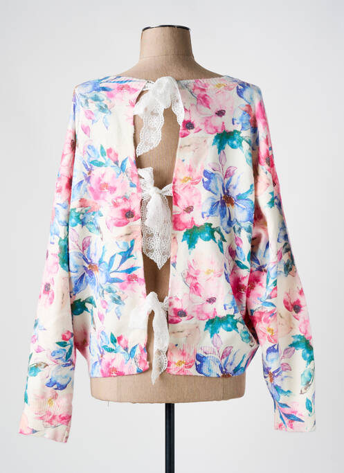 Pull stretch manches longues rose MAELLE femme