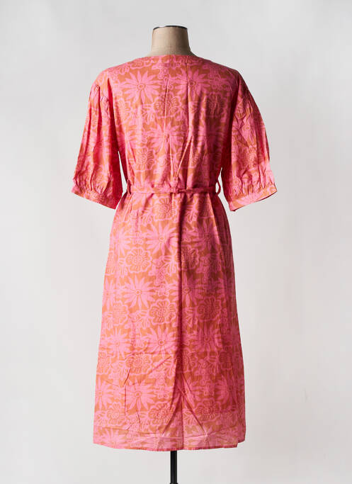 Robe mi-longue rose CALIE pour femme