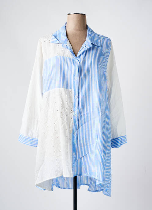 Tunique manches longues bleu PIMENT ROUGE pour femme