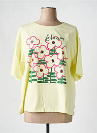 T-shirt coupe droite manches courtes jaune ATTRAIT femme