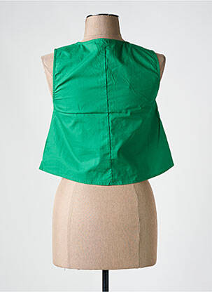 Chemisier coupe cintrée sans manche vert COMPAÑIA FANTASTICA femme